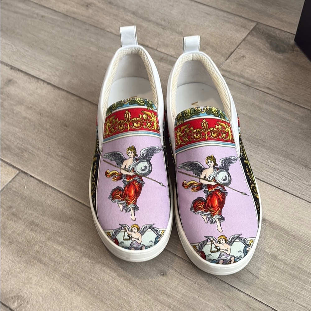 Versace Multicolor Angel Print Sneakers